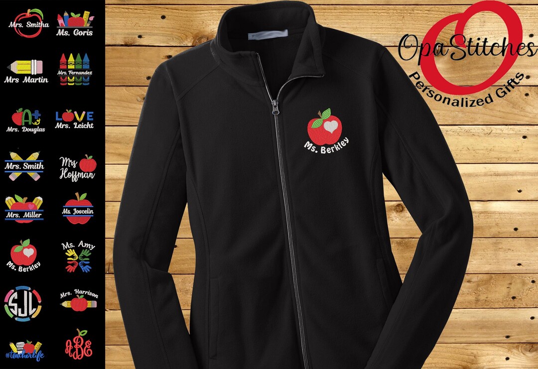 Personalized Teacher Work Jacket – Embroidered Name & Title – Micro ...