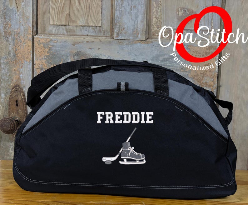 Personalized Hockey Duffel Bag – Embroidered Sports Gym Bag image 1