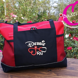 Personalized Nurse Tote Bag – Embroidered Name & Title image 20