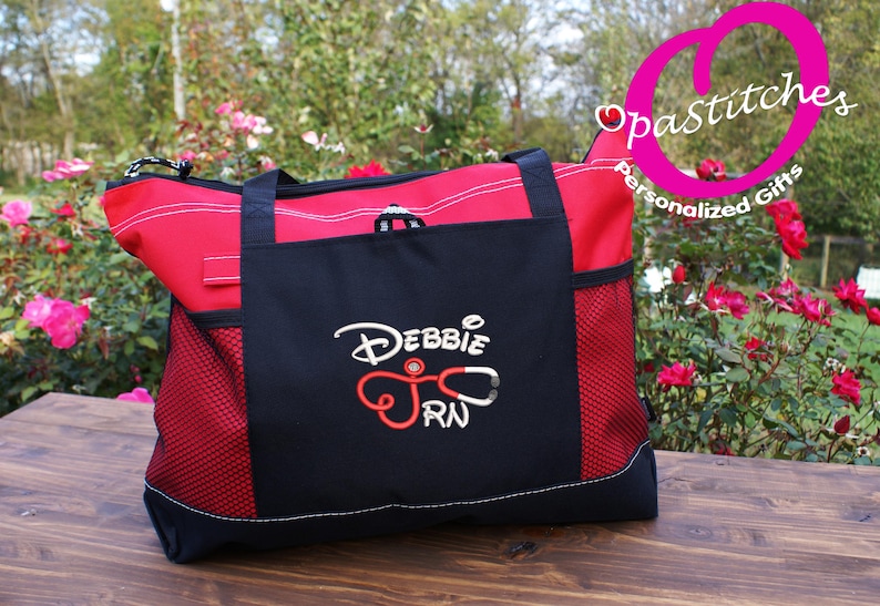 Personalized Nurse Tote Bag – Embroidered Name & Title image 20