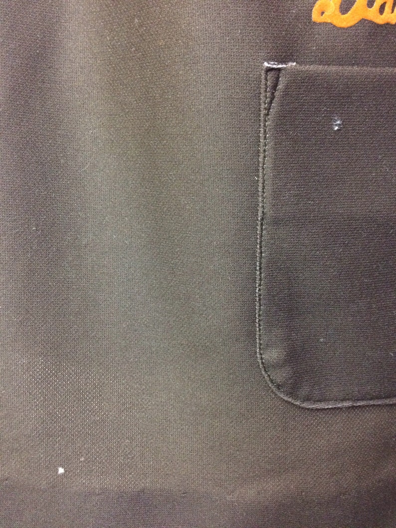 RETRO Chocolate Brown Early 1970/'s Polo Style Zip Up Bowling Shirt