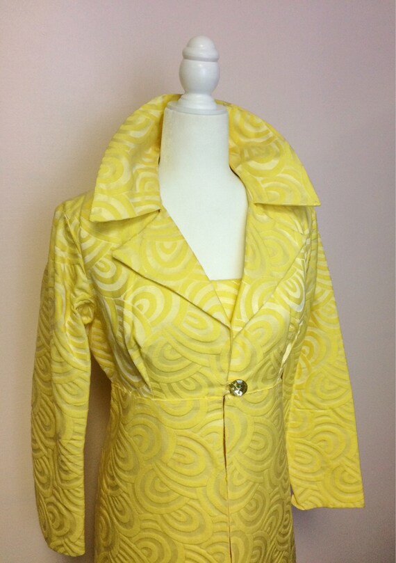 canary yellow cocktail dress