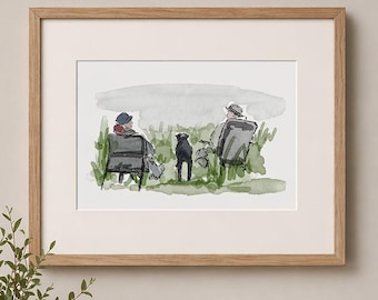 Paul and Bob Gone Fishing Fine Art Print