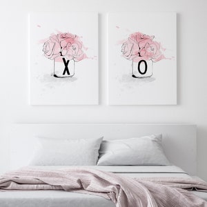 XO Bouquet - Mode-illustratieafdruk, beeldende kunst, kunst aan de muur, posterillustratie, woondecoratie, bloemenprint, bloemen, kantoordecor, XO