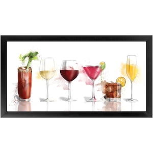 Carte des boissons | Cocktails | Art de la boisson | Illustration de vin | Art du bar