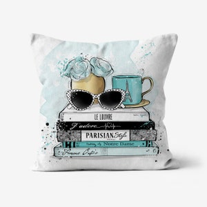 Paris Pillow - Fashion Illustration throw pillow, J'adore Paris, Fashion Decor, Home or Office, Gift for Her