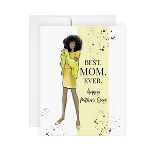 Meilleure maman de tous les temps - carte de voeux, illustration de mode, carte de fête des mères, carte d'art