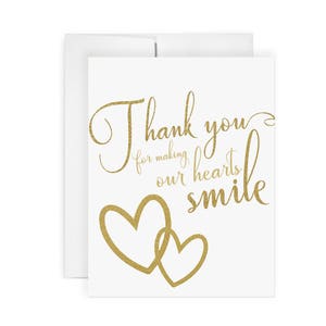 Merci Coeur - Carte de voeux, Illustration de mode, Carte d’or, Carte-cadeau, Note de remerciement