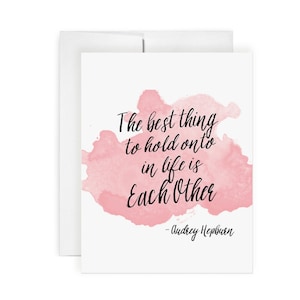 The Best Thing Greeting Card Set - Audrey Hepburn Cards, Cartes devis, Carte d’art, Aquarelle, Juste parce que, Encouragement
