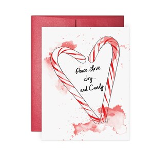 Candy Heart - Carte de voeux, Carte d'illustration, Carte de Noel, Carte de Vacances