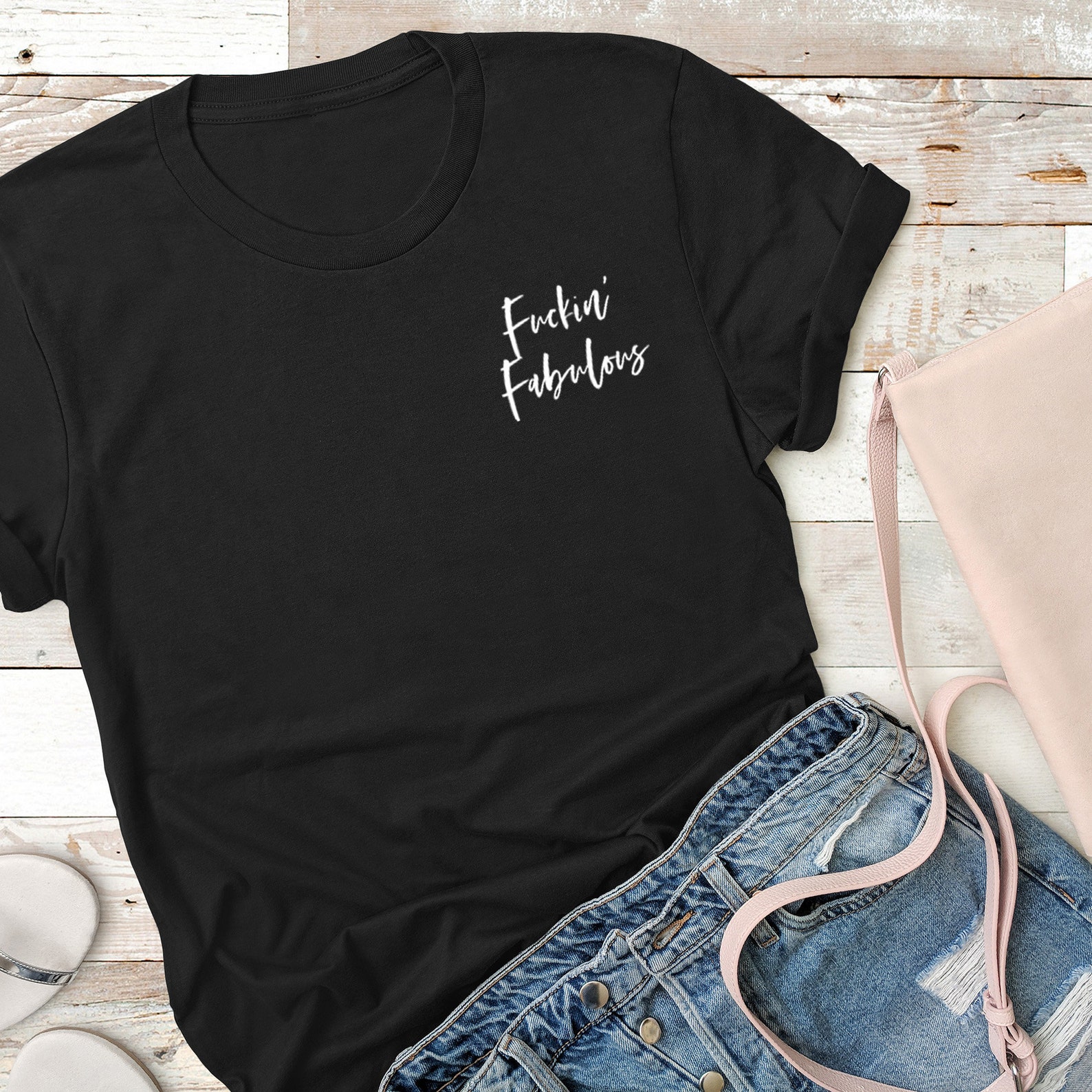 Fuckin Fabulous Short Sleeve Unisex T Shirt Embroidery Etsy