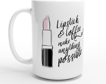 Rossetto e tazza da caffè/tazza da 15 once/tazza da caffè/tazza da tè