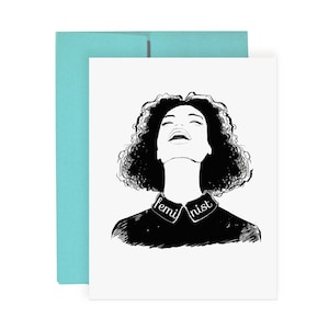 Mode féministe - Carte de voeux, Illustration de mode, Juste parce que la carte, Les femmes s’autonomisent, les femmes s’unissent, féministes