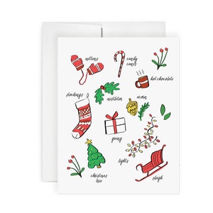 Plaisirs de Noël - Carte de voeux, carte de vœux, carte de Noël, illustration, carte d'art