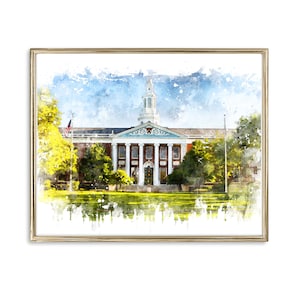 Harvard University Art | Wall Art | Home Decor | University Architecture | Watercolour Effect | Digitally Mastered | Graduation Gift