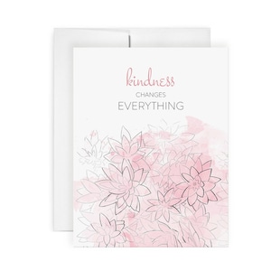 La gentillesse change tout - carte de remerciement, carte de fleurs, carte de gentillesse, carte de gentillesse