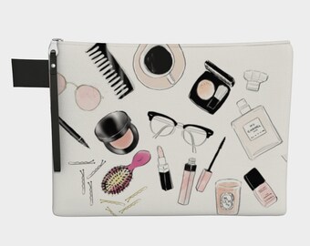Tutto con cerniera / Borsa per il trucco / Borsa per cosmetici / Illustrazione artistica / Borsa alla moda / Tote