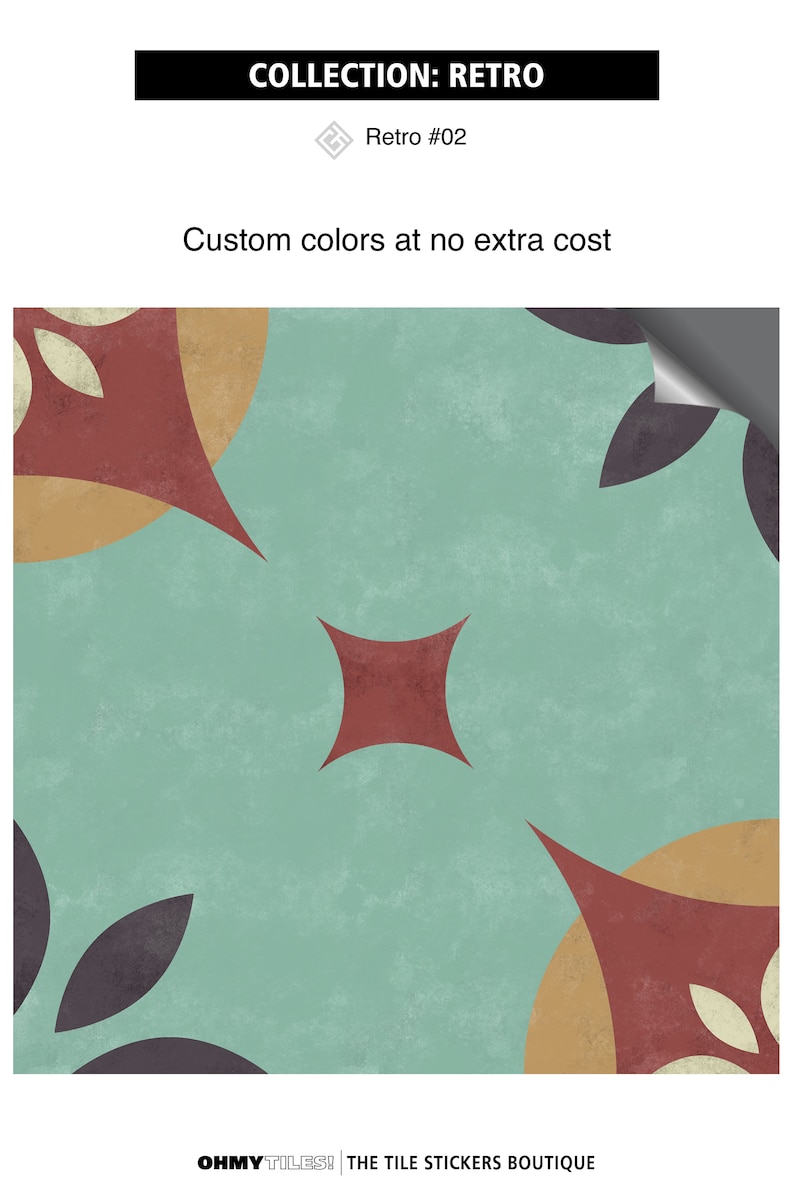 Floor and Wall Tile Stickers Tile Decals Retro Vintage Etsy