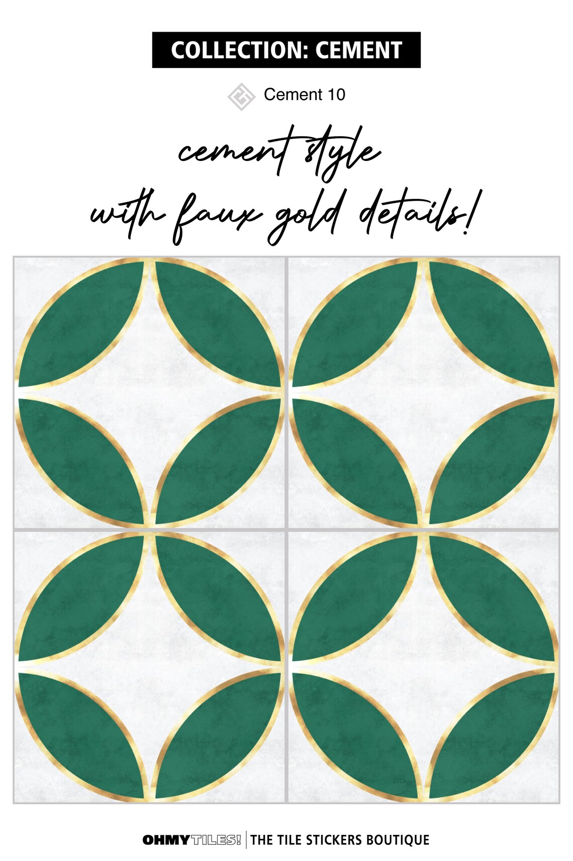 Floor Tile Stickers Peel and Stick Tile Vinyl Cement Tile Etsy