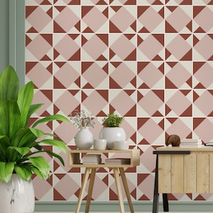 Peel and stick tile, Backsplash decals - Terracotta tile sticker for wall and floor - Set of 24 or 48 pcs - #241