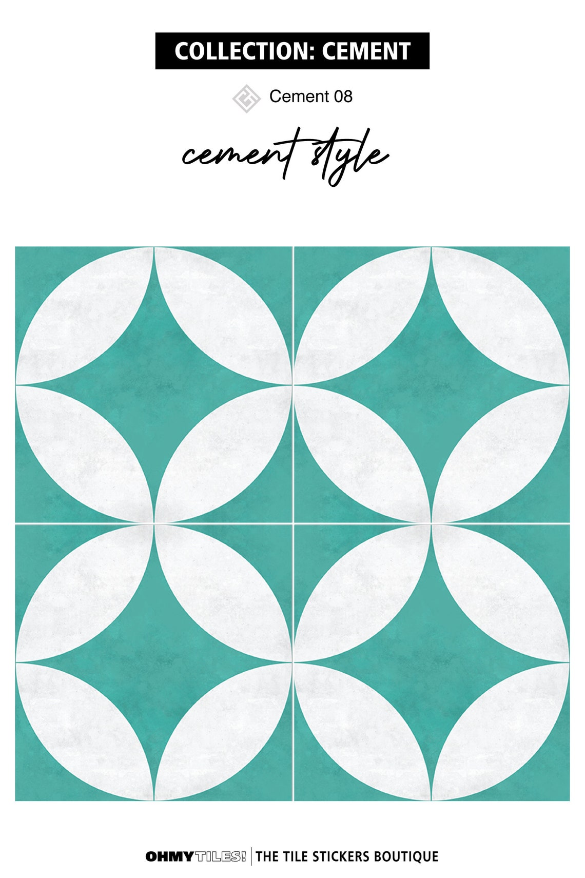 Floor Tile Stickers Peel and Stick Tile Vinyl Cement Tile Etsy