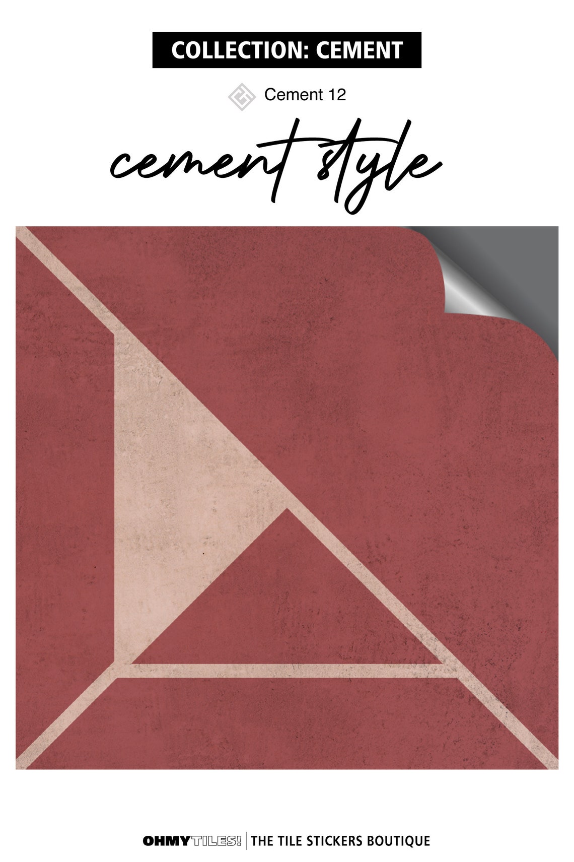 Floor Tile Stickers Peel and Stick Tile Terracotta Vinyl Etsy