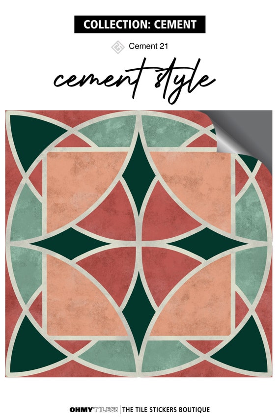 Floor Tile Stickers Peel and Stick Tile Moroccan Tiles Etsy