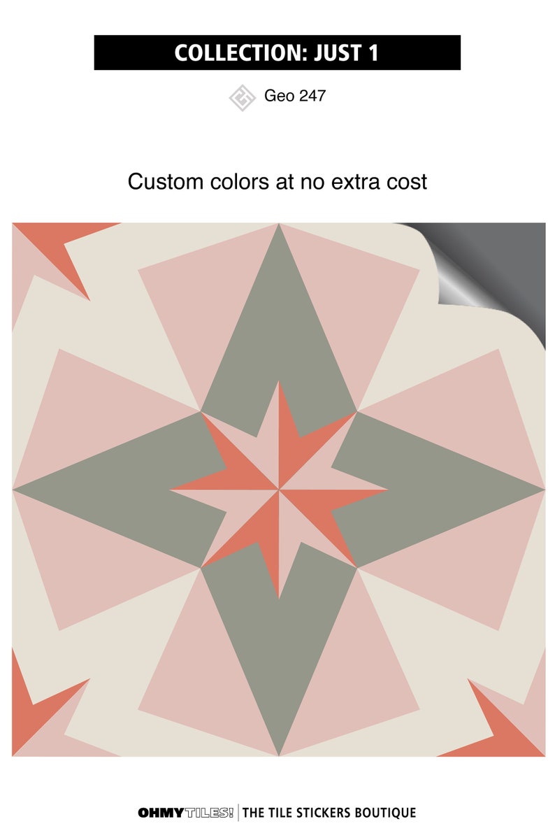 Peel and Stick Tiles for Wall and Floor Sage Green and Pink - Etsy