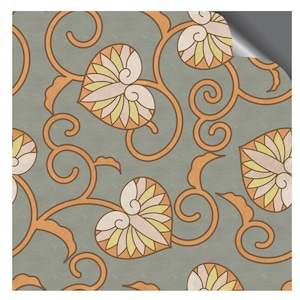 Peel-and-stick tegel voor muur en vloer, backsplash-stickers, retro vintage bloementegels - aangepaste kleuren - set van 24 of 48 stuks - #Floral01