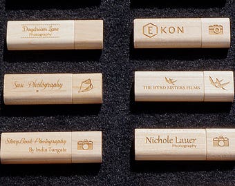 8GB Wedding Photo Personalized Wooden USB Flash Drive Ideal for Photography Business Promotion or a Special Occasion Gift