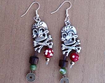 Pendientes Jolly Roger: joyas piratas inspiradas en Jack Sparrow