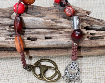 ジャック・スパロウ キーチェーン：海賊カリブ海ドレッドロックビーズ