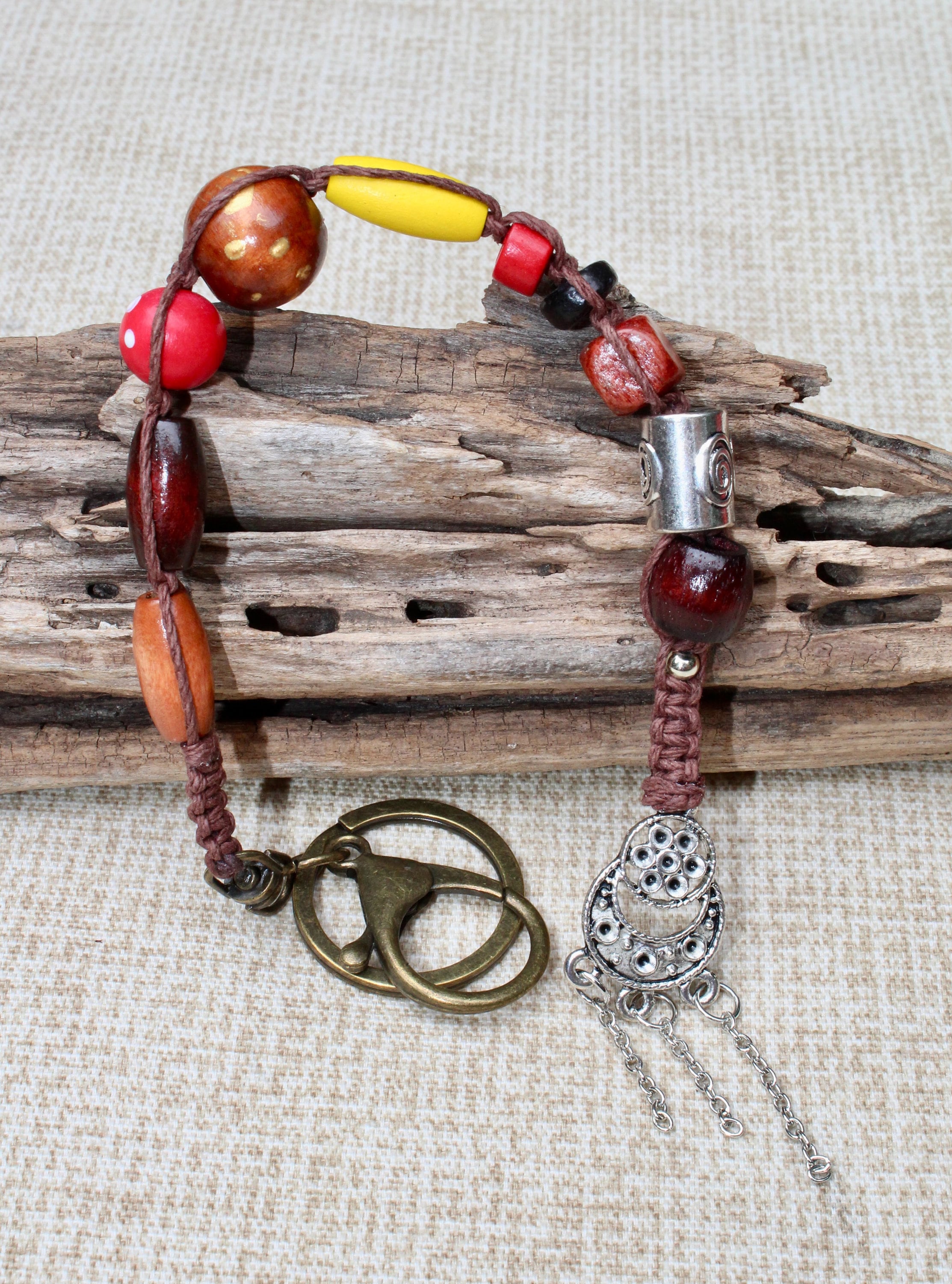 ジャック・スパロウ キーチェーン：海賊カリブ海ドレッドロックビーズ