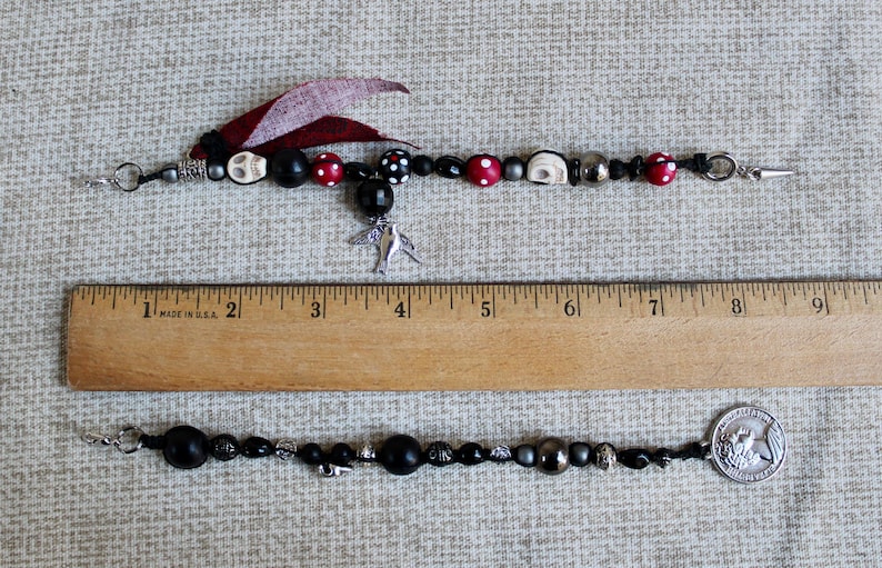 Pirate Hair Bead Strand With Skull, Interchangeable Charm, Dread ...