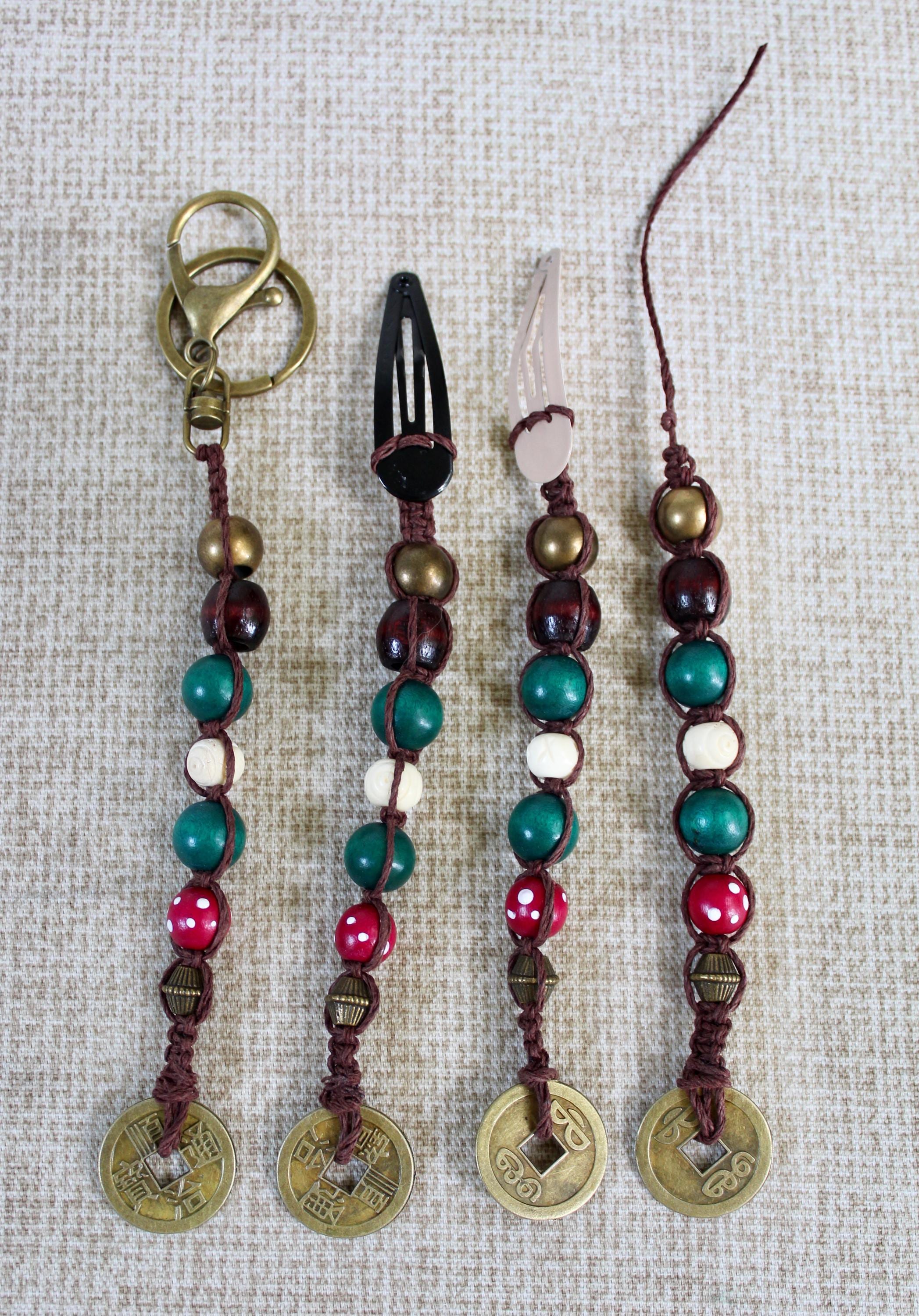 ジャック・スパロウ キーチェーン：海賊カリブ海ドレッドロックビーズ