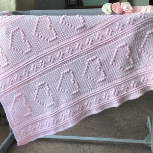 Hearts and Diamonds Baby Afghan Pattern