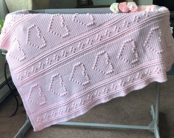 Hearts and Diamonds Baby Afghan Pattern