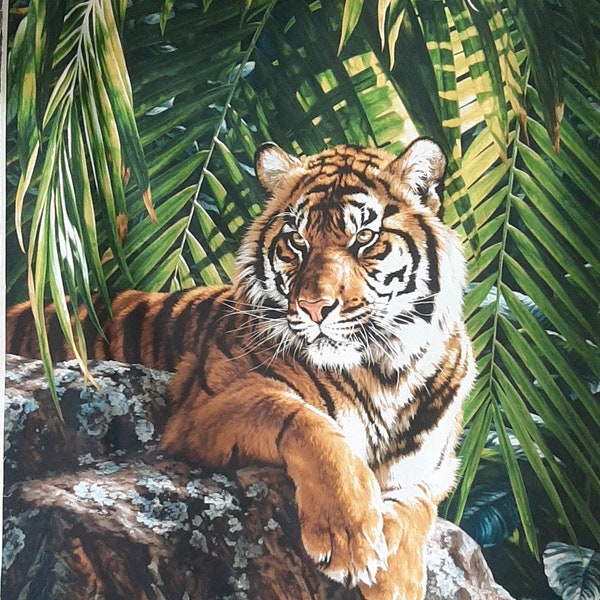 Northcott jungle queen cotton panel