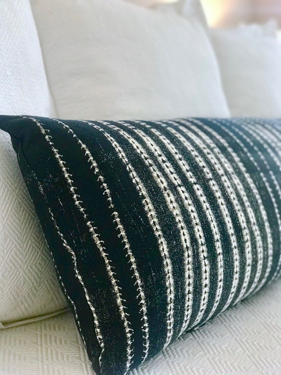 Navy Tribal Pillows Navy Blue Oversized Lumbar Pillow Cover Tribal