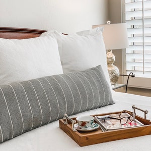 long gray pillow