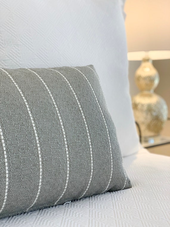 Grau Lange Lumbar Kissen Extra Lange Lendenkissen Grau Etsy