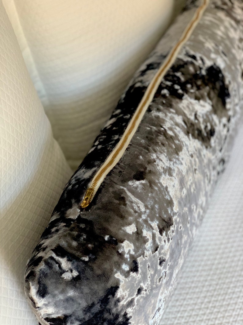 Blue Velvet Pillow Cover Crushed Velvet Long Lumbar Pillow Etsy