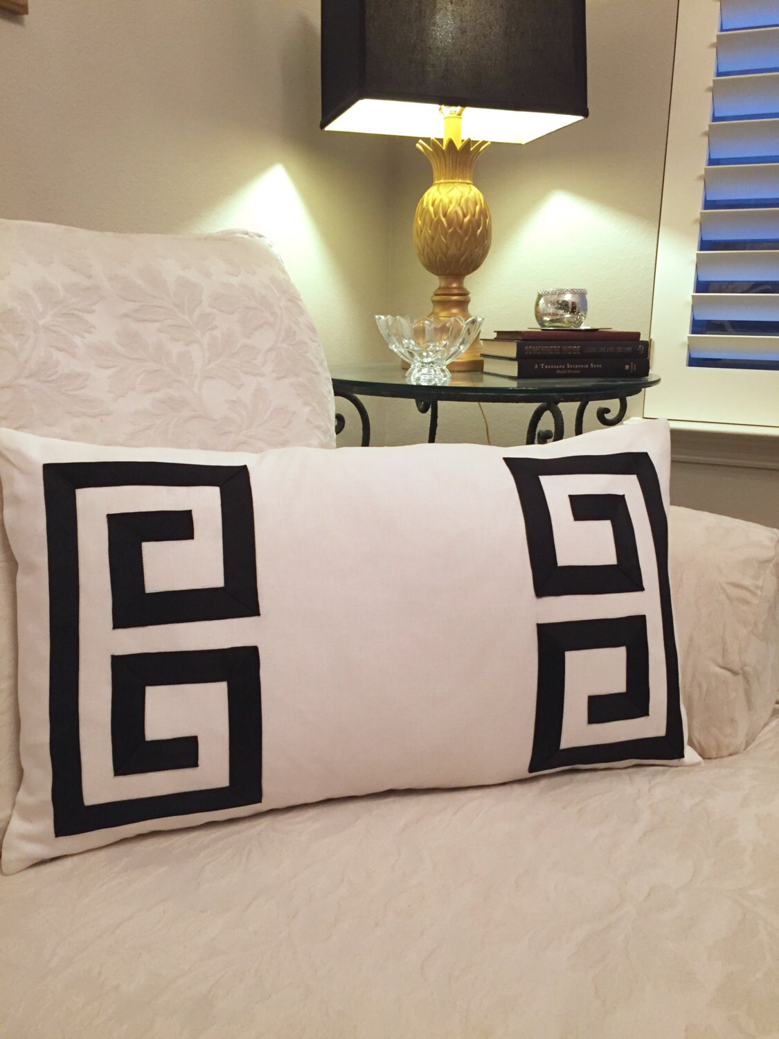 Greek Key PillowsBlack and White Pillows Black Lumbar