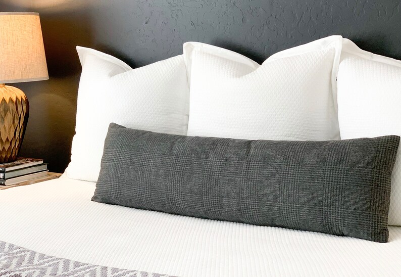 Mens Gray Plaid Pillow Masculine Bedding Decor for Men Boys Etsy