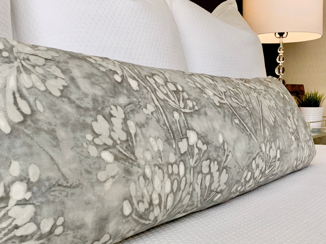 Gray Long Lumbar Pillow Cover Extra Long Lumbar Pillow Etsy