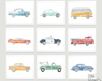 ArtDash® Classic Transportation Art Prints by Studio MOTORIZED CYCLE COLLECTION 11×14 prints 