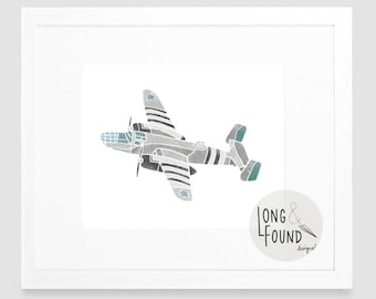 Vintage Airplane Print - Digital Download - Wall Art - Airplane Decor - Toddler Art - Airplane Nursery Art - Kids Wall Art