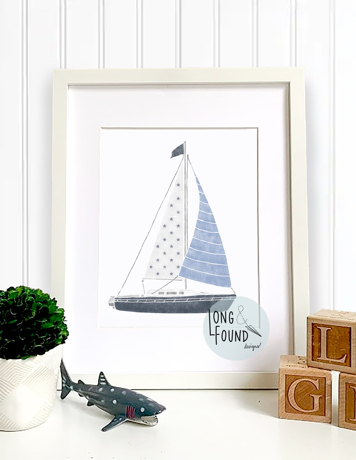 Sailboat Prints- Blue Neutral- Set of 9 - Digital Download - Wall Art ...