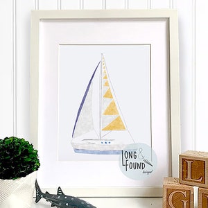 Sailboat Printable Art - Digital Download - Wall Art - Boat Decor ...