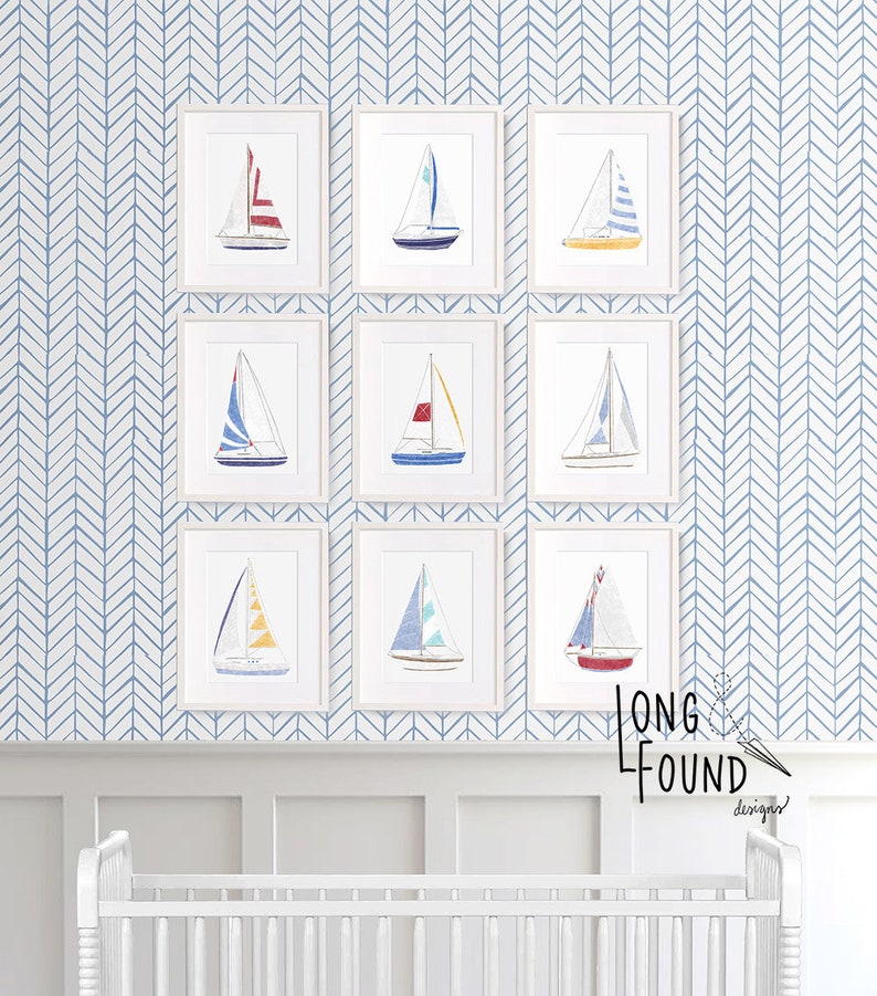 Sailboat Printable Art - Digital Download - Wall Art - Boat Decor ...